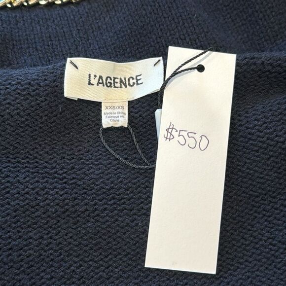 NWT L'AGENCE Jayden Chain Embellished Top XS - Picture 10 of 14